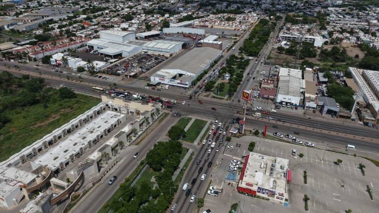 Zona norte de Mazatlán donde el 19 de agosto iniciará la construcción de un puente vehicular.