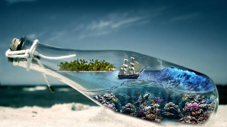 El mar dentro de la botella.
