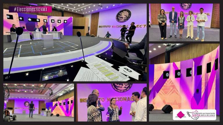 Los candidatos recorrieron el foro donde se realizará el primer debate presidencial.