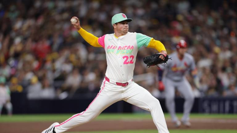 Mason Miller llegó a San Diego el viernes.