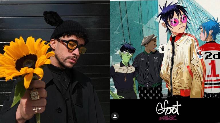 Damon Albarn, vocalista de la banda virtual Gorillaz anuncia colaboración con Bad Bunny.