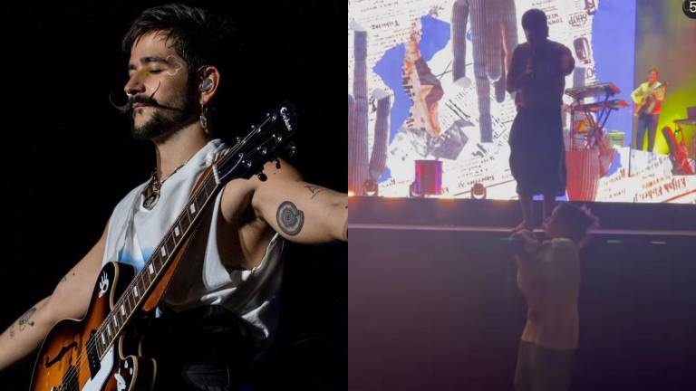 Evaluna Montaner e Índigo bailan en concierto de Camilo.