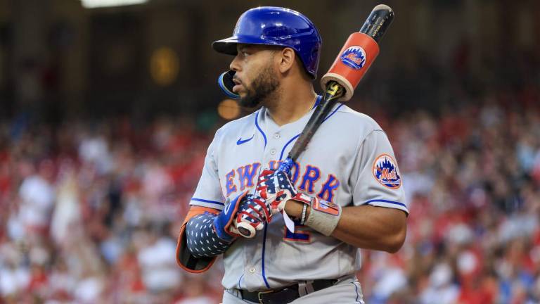 Dominic Smith jugó la temporada pasada con los Mets de Nueva York.