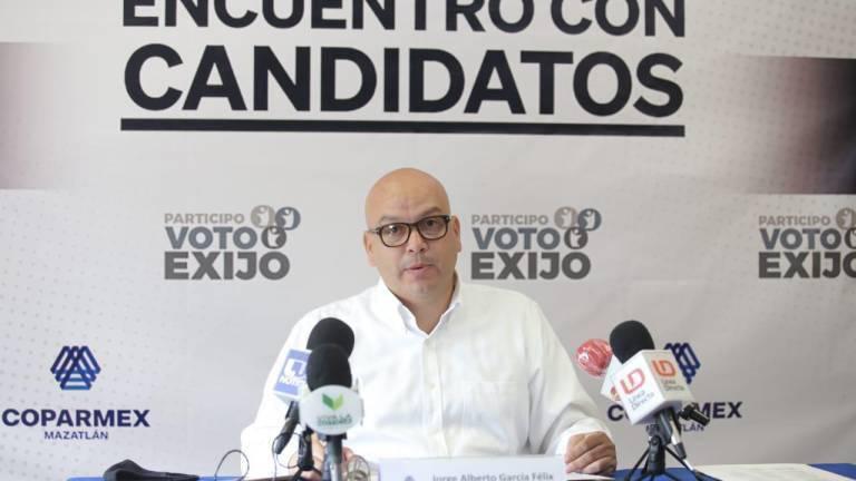 Jorge García Félix, presidente de Coparmex Mazatlán.