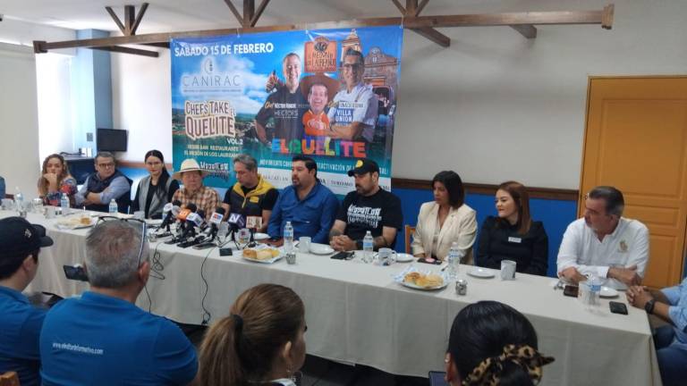 Conferencia de prensa de Canirac sobre el evento Chefs Take Town, en El Quelite.