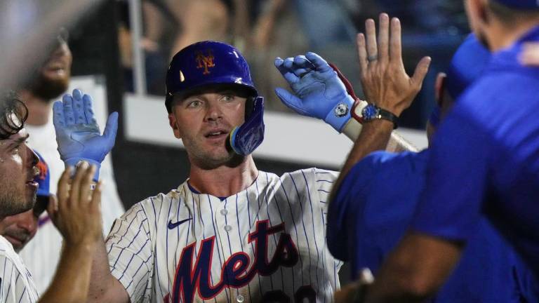 Pete Alonso llegó a 253 jonrones de por vida con los Mets, para convertirse en el líder histórico del club.
