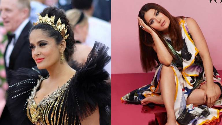 Salma Hayek cambia de look para su papel en ‘House of Gucci’.