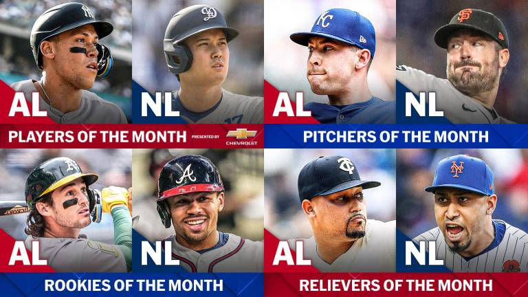 MLB dio a conocer a sus mejores elementos del recién terminado mes de mayo.
