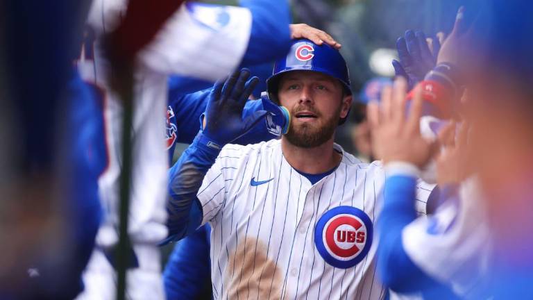 Michael Busch conectó cuadrangular para los Cachorros.