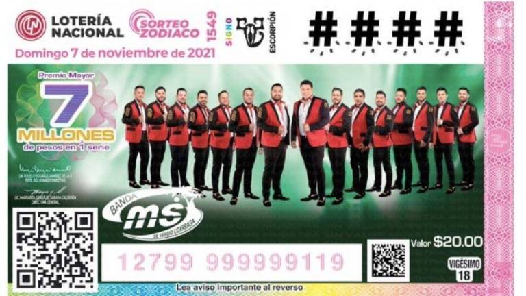 La Banda MS tiene su boleto de la Lotería Nacional.