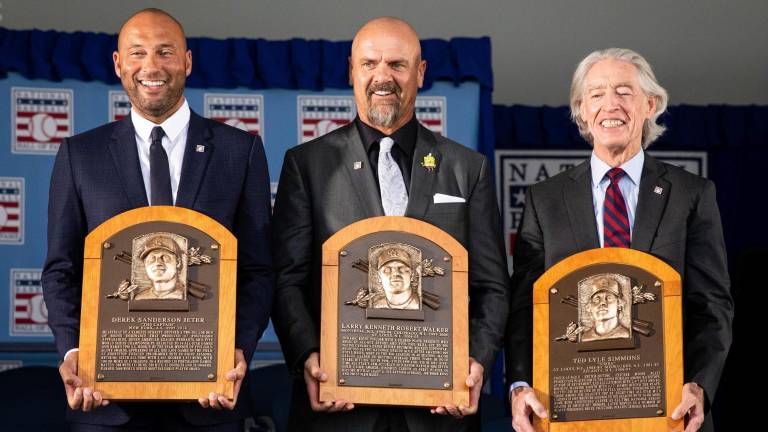 Derek Jeter, Larry Walker y Ted Simmons.