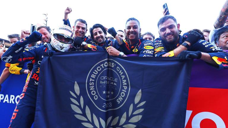 Red Bull festeja su título.