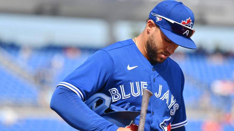George Springer no ha podido jugar en la presente temporada para los Azulejos.