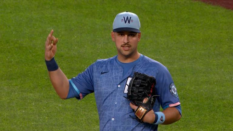 Los Nacionales lograron su tercer triple play en la historia del equipo.