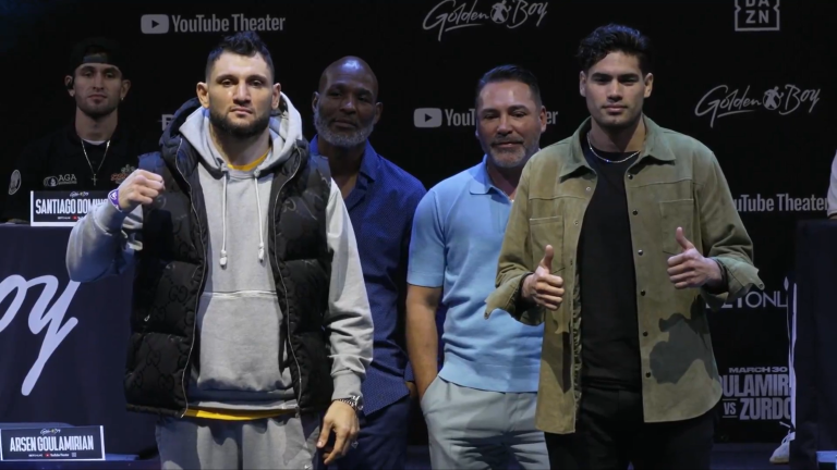 Gilberto “Zurdo” Ramírez (der.) busca ser campeón en peso Crucero.