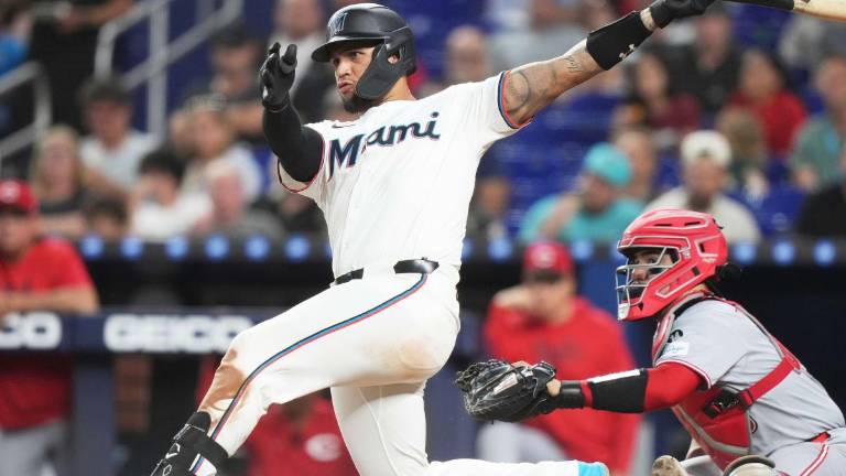 Agustín Ramírez tuvo productiva jornada ofensiva para los Marlins.