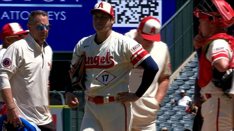 Shohei Ohtani se lesiona.