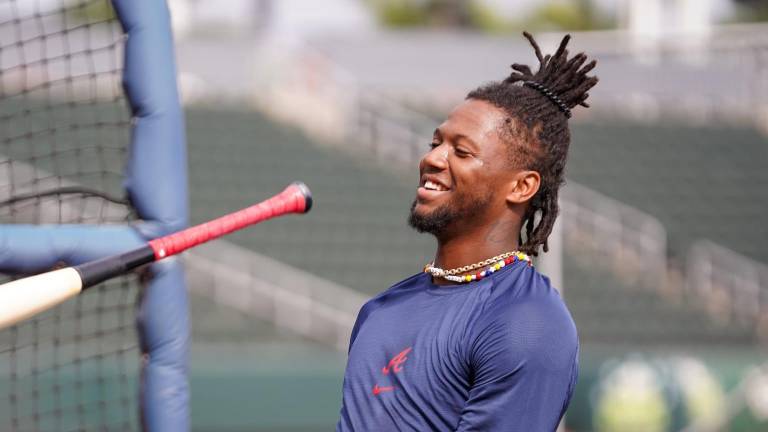 Ronald Acuña está encariñado con la afición de Atlanta.
