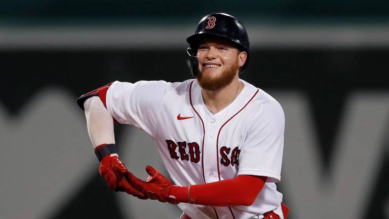 Alex Verdugo remolcó la solitaria carrera de los Medias Rojas.