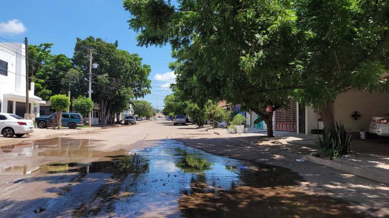 El agua potable se está desperdiciando en Culiacán por una fuga en la colonia Agustina Ramírez.