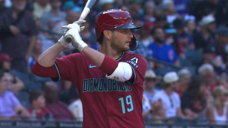 El lanzador Ryne Nelson dio imparable remolcador por los Diamondbacks en el encuentro del domingo ante los Cachorros.