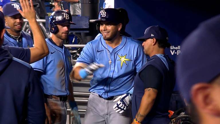 Jonathan Aranda ha sido pieza fundamental en la ofensiva de los Rays durante la presente temporada.