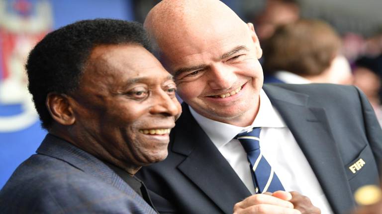 Pelé y Gianni Infantino.