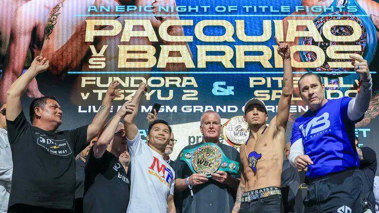 Pacquiao y Barrios superan el pesaje en Las Vegas