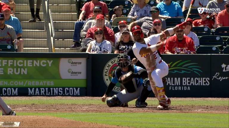 José Barrero fue llamado el lunes por los Cardenales y respondió co jonrón.