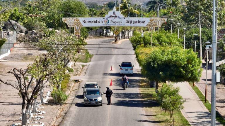 En Huajicori, corporaciones de los diferentes niveles de Gobierno mantienen operativos de seguridad.