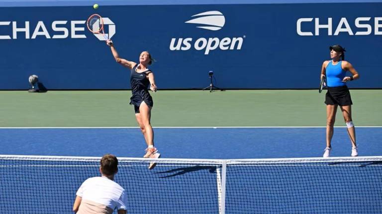 Giuliana Olmos (der.) se despide del último Grand Slam del año como la número 50 del ranking mundial.