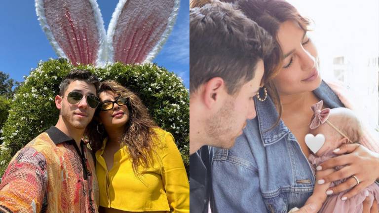 Nick Jonas y Priyanka Chopra presentan a su hija.