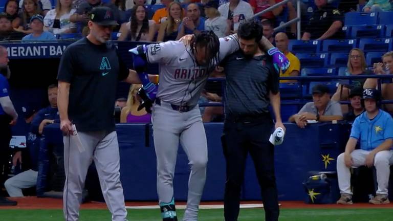 Ketel Marte sale lesionado.