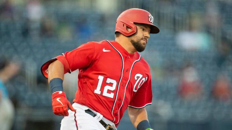 Kyle Schwarber tuvo cinco de sus seis jonrones en la semana en la serie ante los Mets de Nueva York.