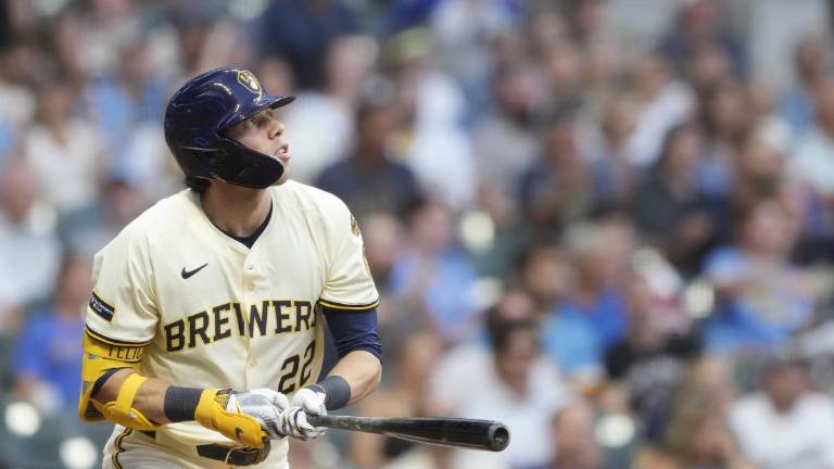 Christian Yelich llegó a 22 jonrones en la temporada 2025 de las Mayores.