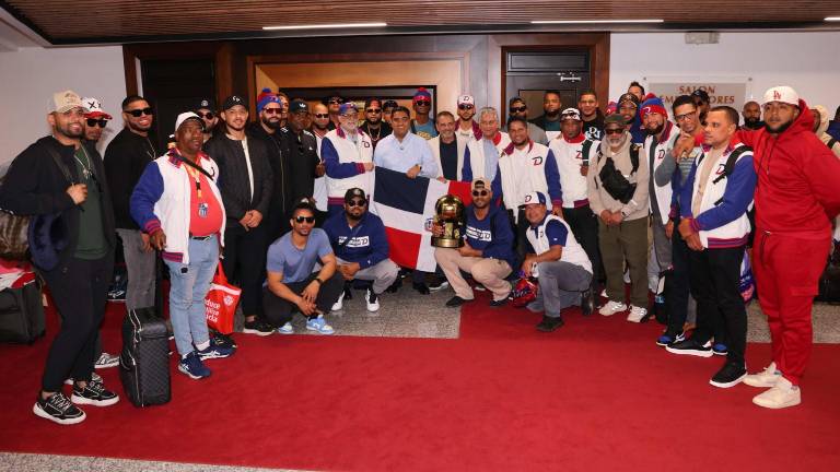 Leones del Escogido, representantes de República Dominicana, llegaron a su país tras conquistar la Serie del Caribe Mexicali 2025.