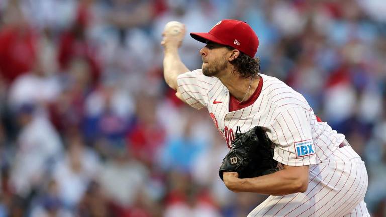 Aaron Nola blanqueó a los Mets por espacio de seis entradas.