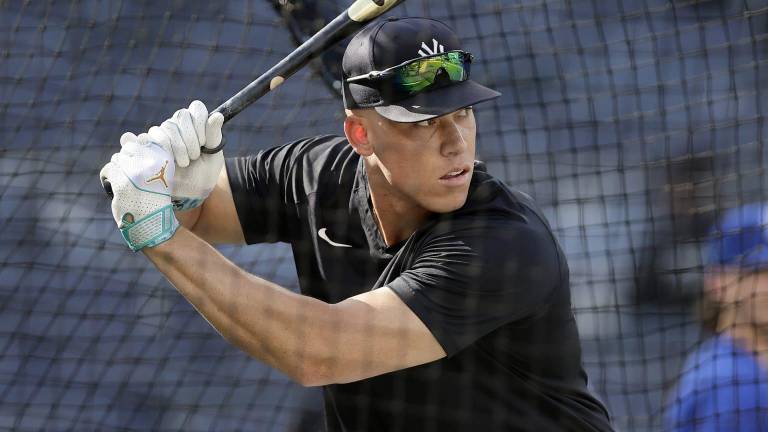 Aaron Judge jugó cinco innings de acción.