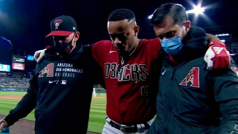 Ketel Marte sale lesionado.