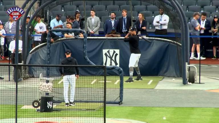 Giancarlo Stanton va bien encaminado en su rehabilitación.