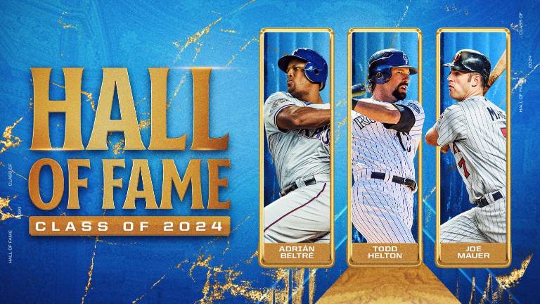 Adrián Beltré, Todd Helton y Joe Mauer son los nuevos miembros del Salón de la Fama del beisbol.
