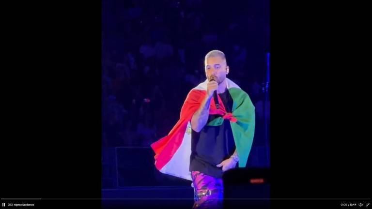 Maluma durante el concierto en Guadalajara.