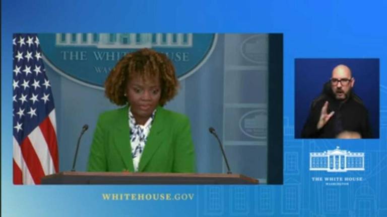 Karine Jean-Pierre, vocera de la Casa Blanca de Estados Unidos, condenó los ataques del presidente de México.