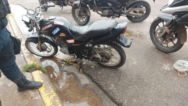 La moto recuperada.