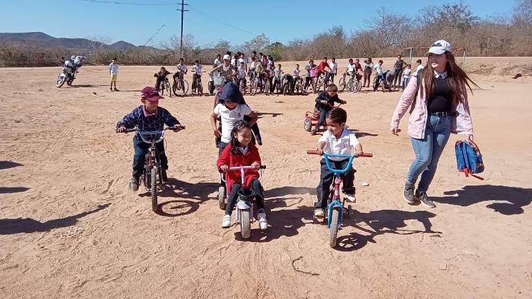 La rodada fue parte de las actividades que el Imdem realizó en La Palma Sola, El Habal.