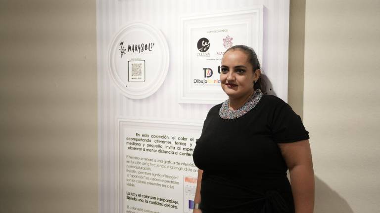 La artista plástica Marysol Galván Pelayo inauguró la exposición “Espectro visible” en la Galería Rubio.