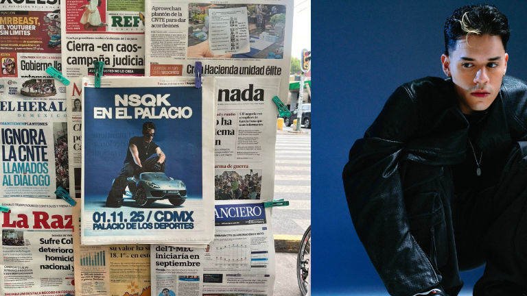 Convierte NSQK puestos de periódicos en escenario para anunciar su concierto en CDMX