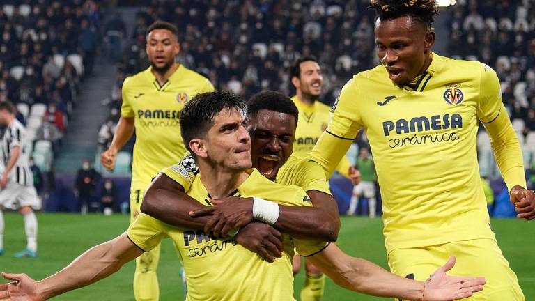 Gerard Moreno festeja su gol.