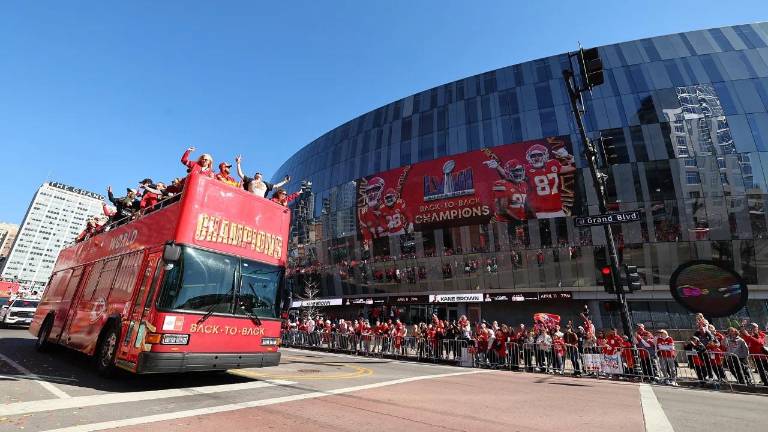 El desfile de los campeones Chiefs.