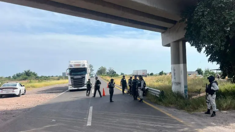 Guardia Nacional apoyó en la seguridad durante las diligencias en el lugar del hallazgo.